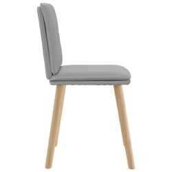 Chaises à manger lot de 4 gris nuage tissu 