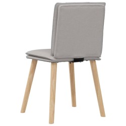 Chaises à manger lot de 4 gris nuage tissu 