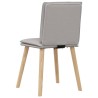 Chaises à manger lot de 4 gris nuage tissu 