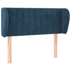 Tête de lit avec oreilles Bleu foncé 93x23x78/88 cm Velours 
