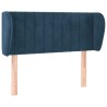 Tête de lit avec oreilles Bleu foncé 93x23x78/88 cm Velours 