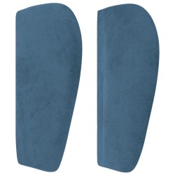 Tête de lit avec oreilles Bleu foncé 93x23x78/88 cm Velours 