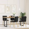 Chaises à manger lot de 4 noir tissu 