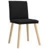 Chaises à manger lot de 4 noir tissu 