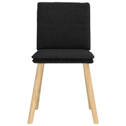 Chaises à manger lot de 4 noir tissu 