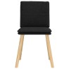 Chaises à manger lot de 4 noir tissu 
