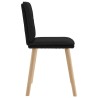 Chaises à manger lot de 4 noir tissu 