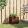 Jardinière marron 36x30x32 cm résine tressée 