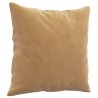 Canapé 2 places avec oreillers décoratifs brun 140 cm velours 