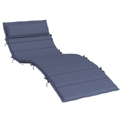 Coussin de chaise longue bleu marine 180x60x4 cm tissu oxford 
