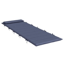 Coussin de chaise longue bleu marine 180x60x4 cm tissu oxford 