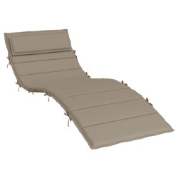 Coussin de chaise longue taupe 180x60x4 cm tissu oxford 