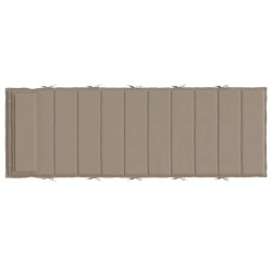 Coussin de chaise longue taupe 180x60x4 cm tissu oxford 