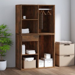 Armoire de dressing Chêne fumé 80x40x65 cm Bois d'ingénierie 