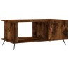 Table basse chêne fumé 90x50x40 cm bois d'ingénierie 