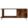 Table basse chêne fumé 90x50x40 cm bois d'ingénierie 