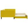 Lit de jour avec lit gigogne jaune 100x200 cm velours 