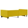 Lit de jour avec lit gigogne jaune 100x200 cm velours 