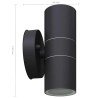 Applique murale LED d'extérieur 2 pcs Acier inoxydable haut bas 