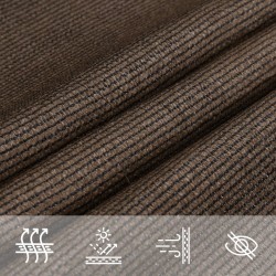 Voile d'ombrage 160 g/m² Marron 5x7x7 m PEHD 