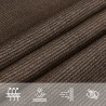Voile d'ombrage 160 g/m² Marron 5x7x7 m PEHD 