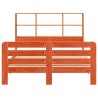 Cadre de lit sans matelas cire marron 140x190cm bois pin massif 