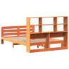 Cadre de lit sans matelas cire marron 140x190cm bois pin massif 