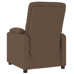 Fauteuil inclinable électrique Marron Tissu 