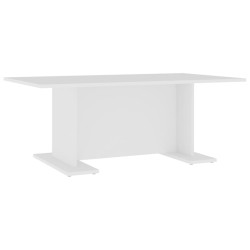 Table basse blanc 103,5x60x40 cm bois d'ingénierie 