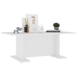 Table basse blanc 103,5x60x40 cm bois d'ingénierie 