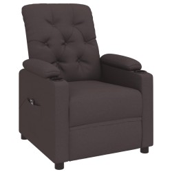 Fauteuil inclinable électrique Marron foncé Tissu 
