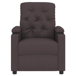 Fauteuil inclinable électrique Marron foncé Tissu 