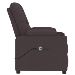 Fauteuil inclinable électrique Marron foncé Tissu 