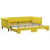 Lit de jour avec lit gigogne jaune 90x200 cm velours 