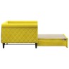 Lit de jour avec lit gigogne jaune 90x200 cm velours 