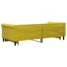 Lit de jour avec lit gigogne jaune 90x200 cm velours 