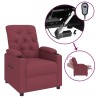 Fauteuil inclinable électrique Rouge bordeaux Tissu 