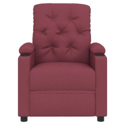 Fauteuil inclinable électrique Rouge bordeaux Tissu 