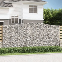 Panier de gabions arqué 400x30x180/200 cm Fer galvanisé 