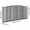 Panier de gabions arqué 400x30x180/200 cm Fer galvanisé 