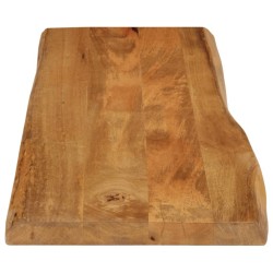 Dessus de table 110x40x2,5 cm bord vivant bois massif manguier 
