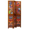 Paravent 3 panneaux marron 35x1.5x160 cm en bois massif acacia 