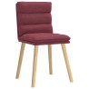 Chaises à manger lot de 4 rouge bordeaux tissu 