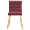 Chaises à manger lot de 4 rouge bordeaux tissu 