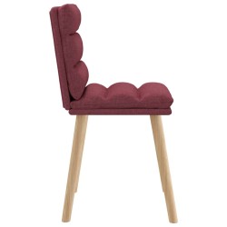 Chaises à manger lot de 4 rouge bordeaux tissu 