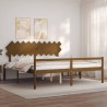 Lit pour personne âgée sans matelas 200x200 cm bois massif 