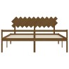 Lit pour personne âgée sans matelas 200x200 cm bois massif 