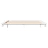 Cadre de lit sans matelas blanc 200x200 cm bois massif de pin 