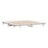 Cadre de lit sans matelas blanc 200x200 cm bois massif de pin 
