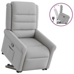 Fauteuil inclinable gris nuage tissu 